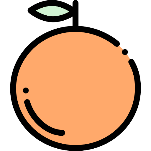 Orange food and restaurant viburnum fruit vegetarian icon