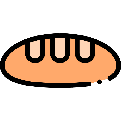 Bread baguette food and restaurant food icon