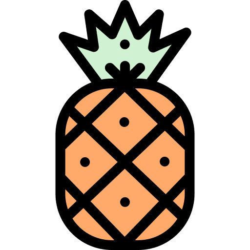 Pineapple organic food fruit icon