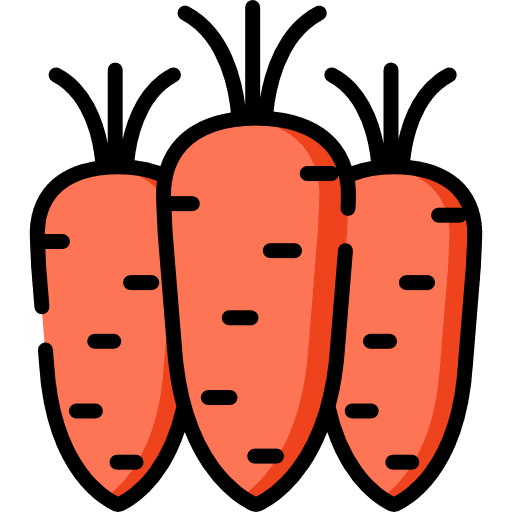 Carrots food and restaurant vegetable healthy food icon