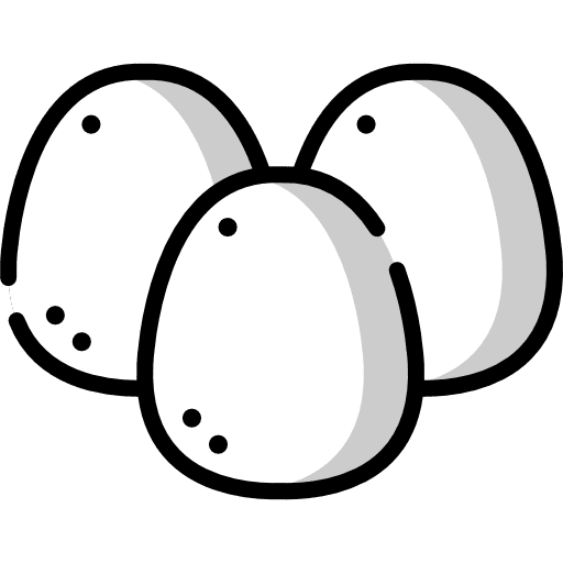 Eggs food farming and gardening shapes icon