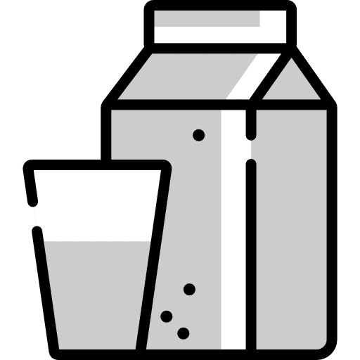 Milk drink food and restaurant breakfast icon