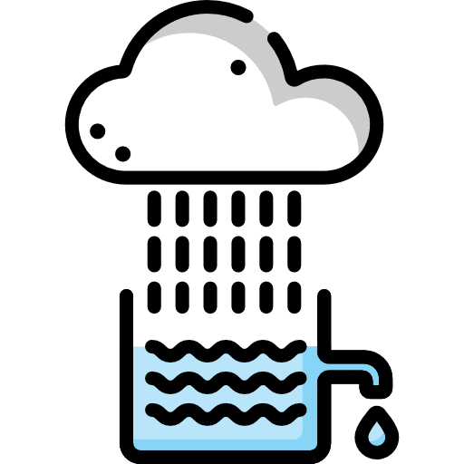 Water drops weather distillation icon