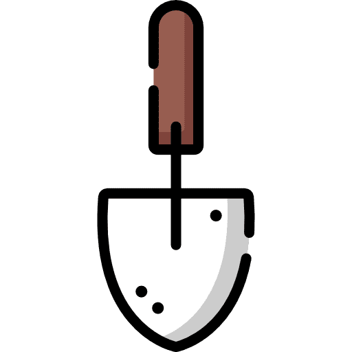 Shovel tools and utensils shovel working icon