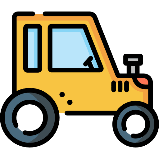 Tractor profile agriculture transport icon
