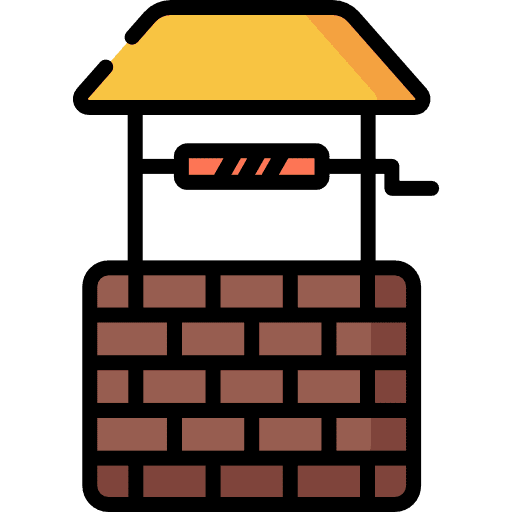 Well structure buildings well icon