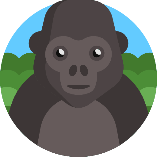 Gorilla mammal animal kingdom gorilla icon