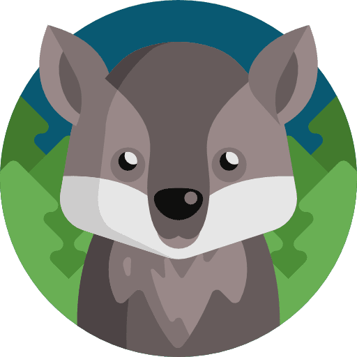 Wolf zoo wild animals icon