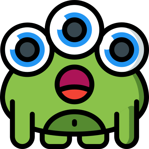 Monster eyes fear horror icon