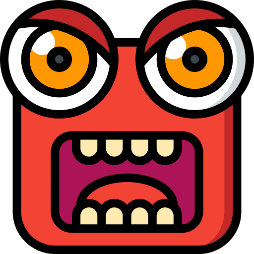 Monster horror avatar angry icon