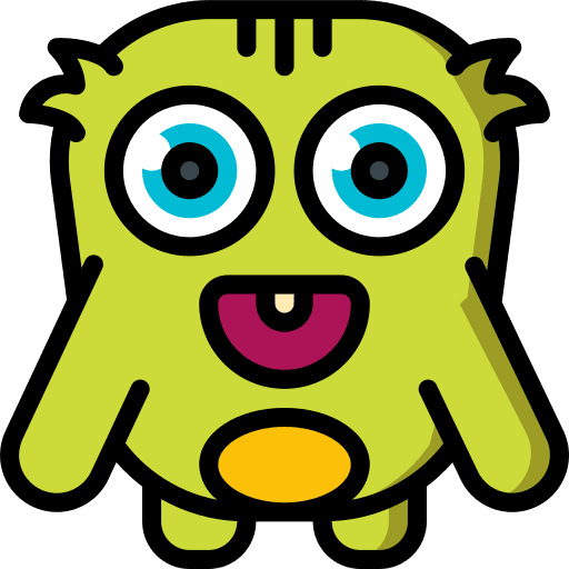 Monster spooky scary monster icon
