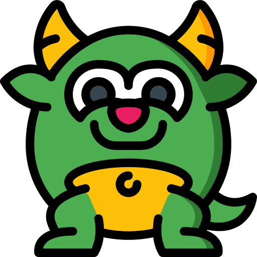 Monster horn spooky fear icon