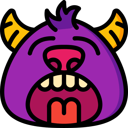 Monster terror fear halloween icon