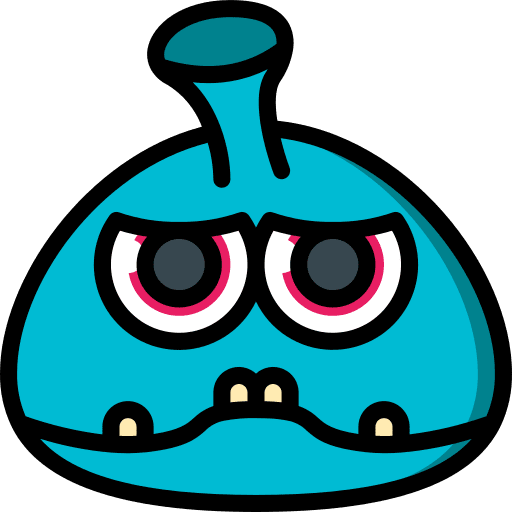 Monster scary halloween terror icon