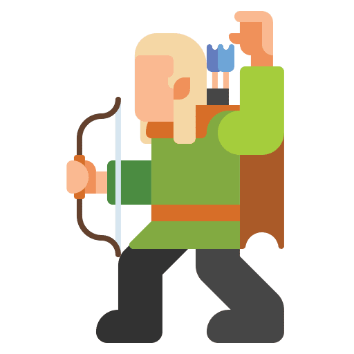 Archer halloween fairy tale elf icon