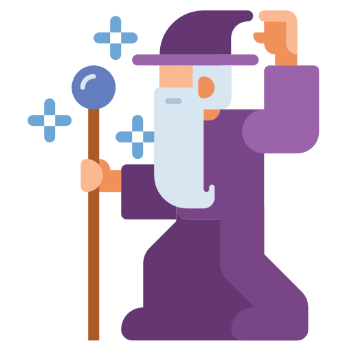 Wizard scary horror man icon