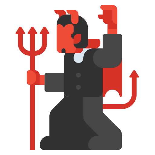 Devil scary terror costume icon