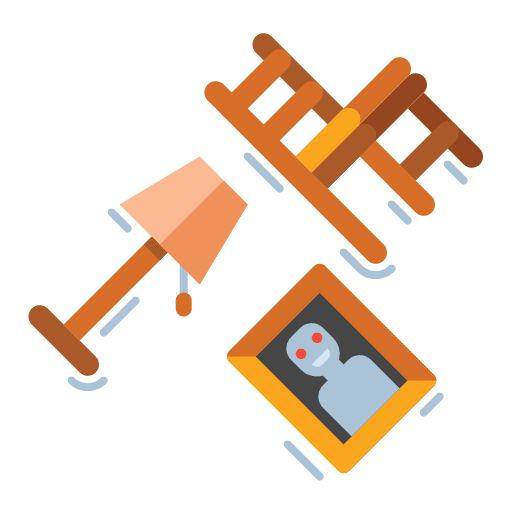 Furniture architecture and city halloween scream icon