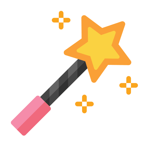 Magic wand wizard enhance witch icon