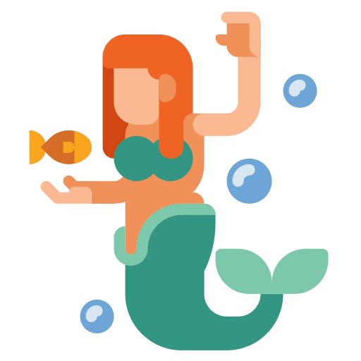 Mermaid costume fairy tale avatar icon