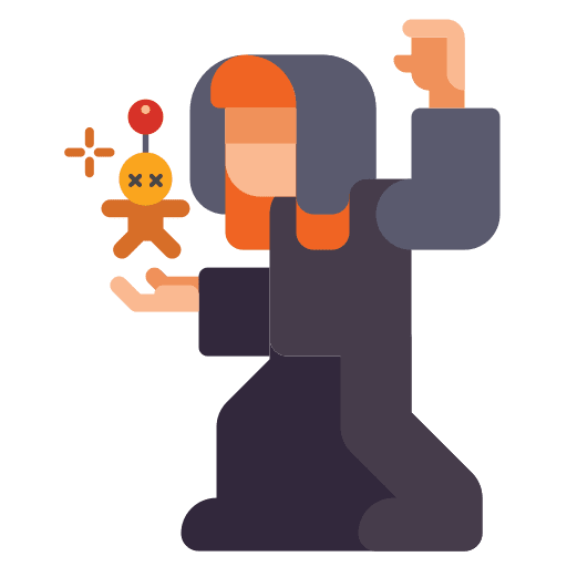 Witch horror voodoo bad icon