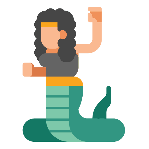 Echidna woman folklore fantasy icon