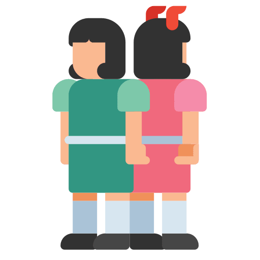 Twins spooky people double icon