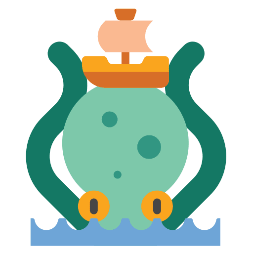 Sea monster mythology kraken monster icon