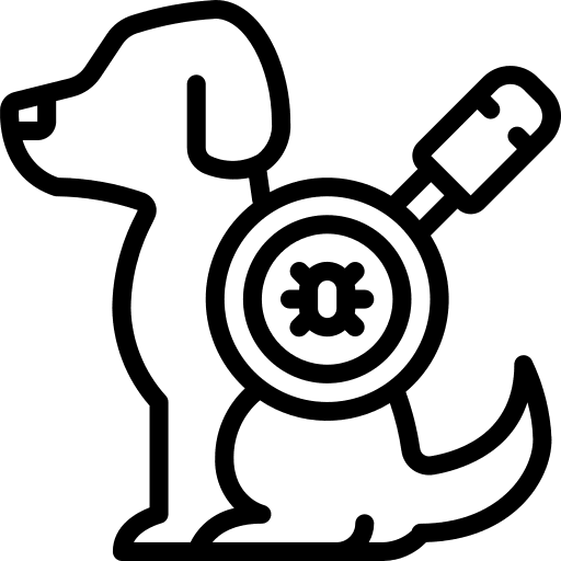 Dog pets treatment flea icon