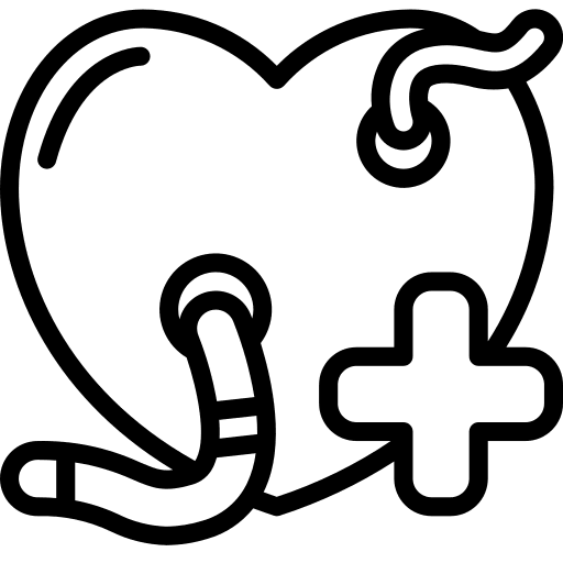 Heartworm treatment health care icon