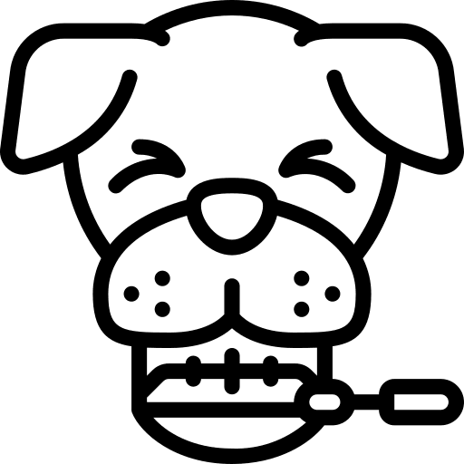 Dog teeth health dental icon