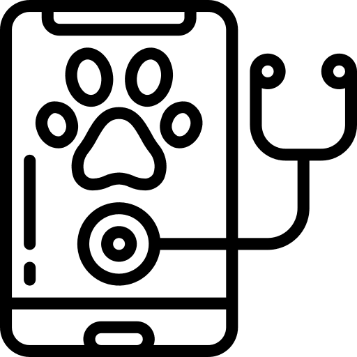 Mobile animals app health icon