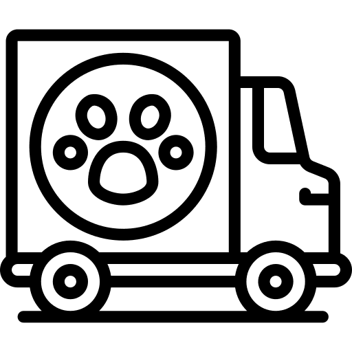 Truck animals van mobile icon