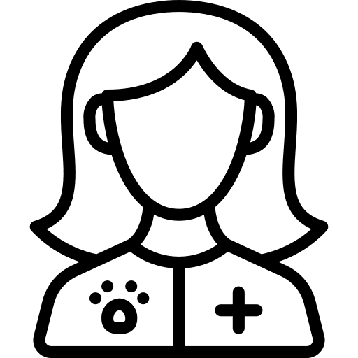 Vet check woman health icon