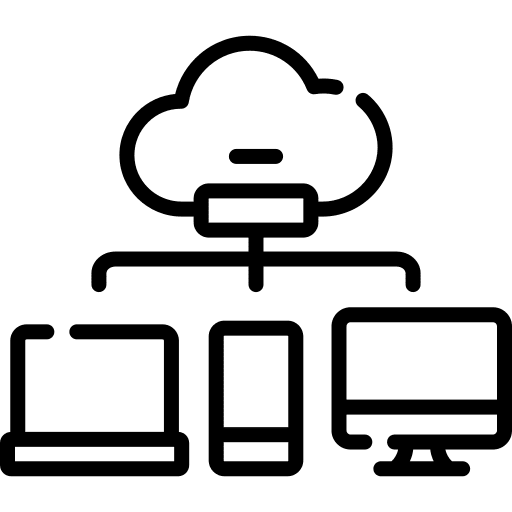 Cloud computing networking web online icon