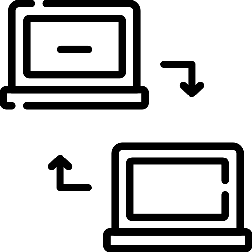 Data transfer computer electronics network icon Data transfer computer electronics network icon