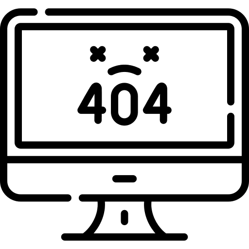 Error 404 error 404 not found screen icon Error 404 error 404 not found screen icon