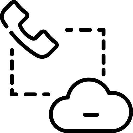 Phone call voip telephone cloud icon