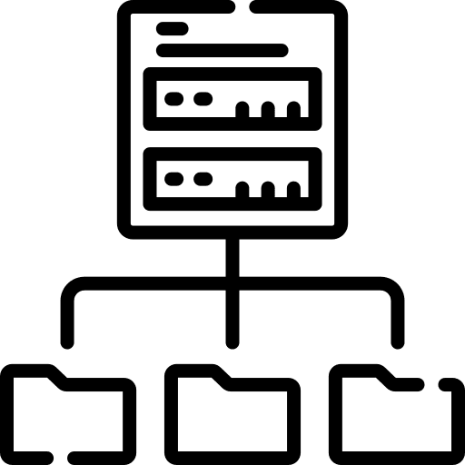 Server networking folder cloud icon