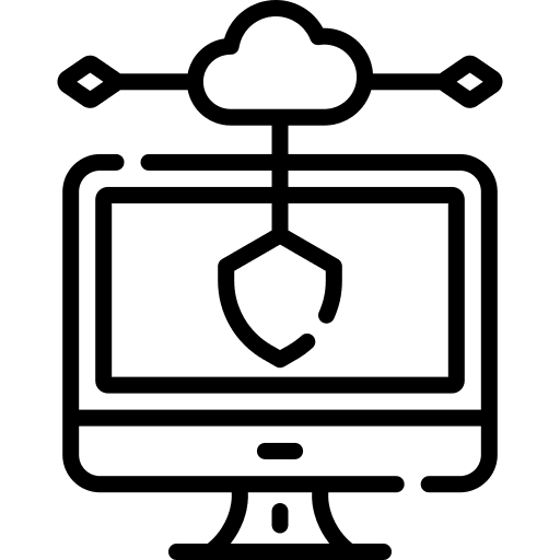 Vpn shield technology internet icon Vpn shield technology internet icon