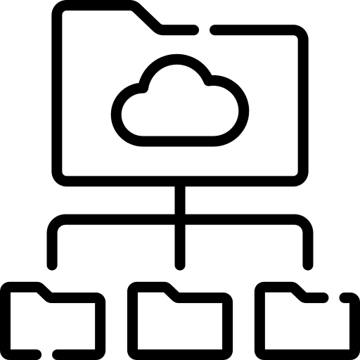 Folder archive cloud data transfer icon Folder archive cloud data transfer icon