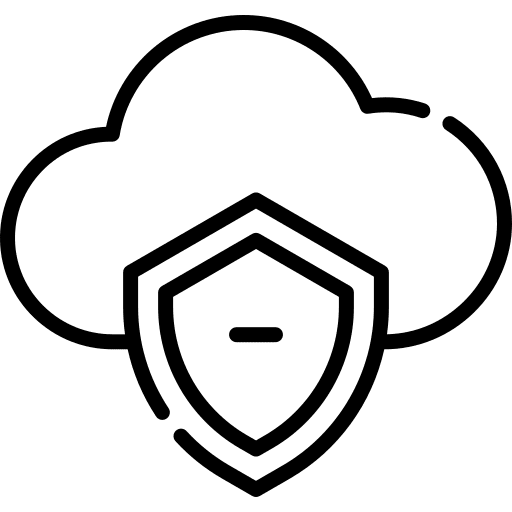 Protection cloud computing internet protection icon Protection cloud computing internet protection icon