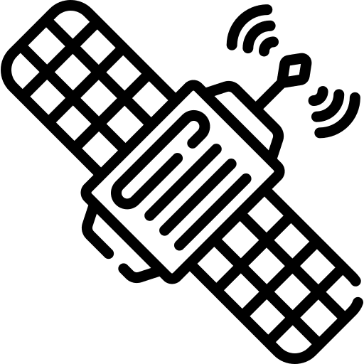 Satellite technology communications connection icon Satellite technology communications connection icon