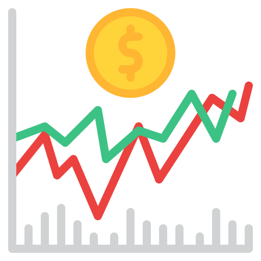 Stock market dollar market stock icon