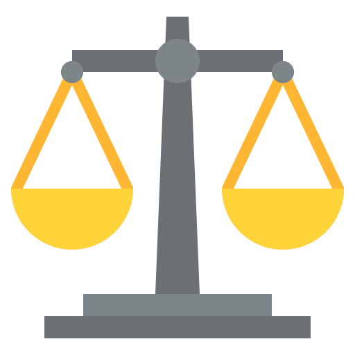 Balance scale miscellaneous justice scale icon