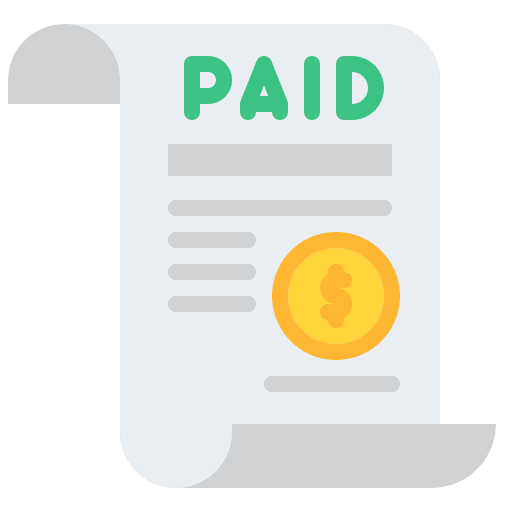 Invoice financial expense payment icon Invoice financial expense payment icon