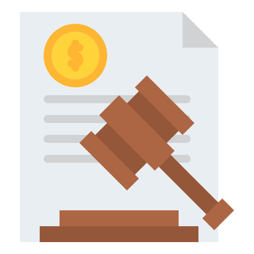 Auction loan gavel bank icon Auction loan gavel bank icon