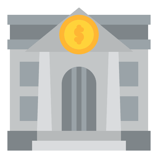 Bank financial build dollar icon Bank financial build dollar icon