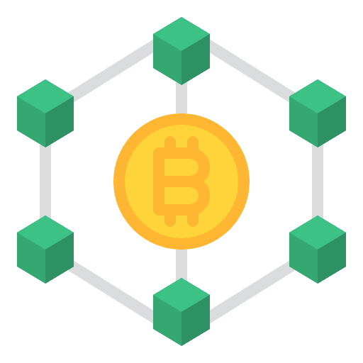 Blockchain financial network blockchain icon Blockchain financial network blockchain icon