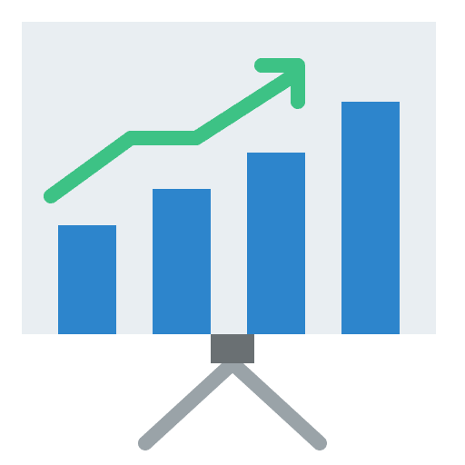 Business chart bank bar chart statistics icon Business chart bank bar chart statistics icon